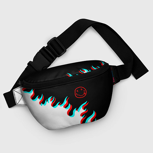 Поясная сумка Нирвана глитч огонь / 3D-принт – фото 4