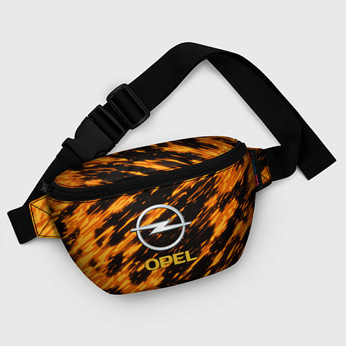 Поясная сумка Opel штрихи огненные / 3D-принт – фото 4