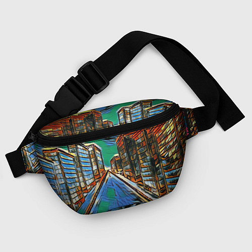 Поясная сумка Улица проспект городской / 3D-принт – фото 4