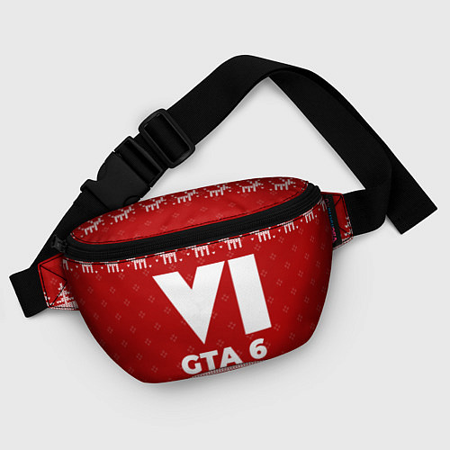 Поясная сумка Новогодний GTA 6 с оленями / 3D-принт – фото 4