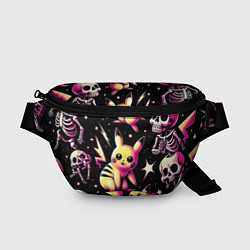 Поясная сумка Pikachu and skeletons - pattern