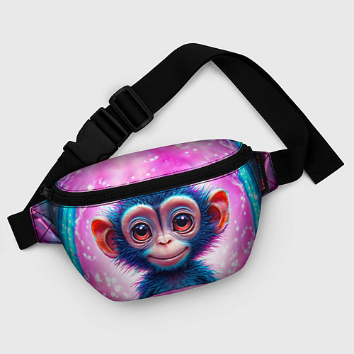 Поясная сумка Неоновая обезьянка / 3D-принт – фото 4