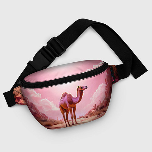 Поясная сумка Верблюд в розовой пустыне / 3D-принт – фото 4