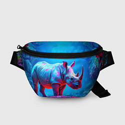 Поясная сумка Носорог в сказачном лесу, цвет: 3D-принт