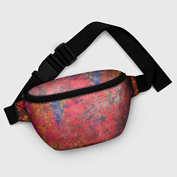 Поясная сумка Абстракция - red yellow grunge, цвет: 3D-принт — фото 2