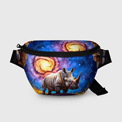 Поясная сумка Носорог и звездное небо, цвет: 3D-принт