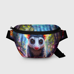 Поясная сумка Опоссум в лесу, цвет: 3D-принт