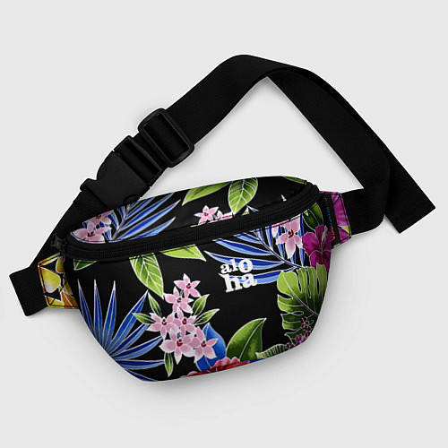 Поясная сумка Tropical flowers - aloha / 3D-принт – фото 4