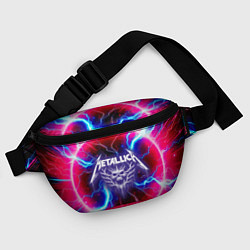 Поясная сумка Metallica - neon glow, цвет: 3D-принт — фото 2