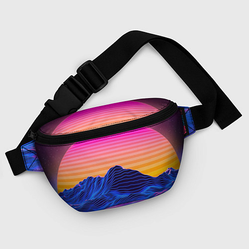 Поясная сумка Неоновый закат / 3D-принт – фото 4