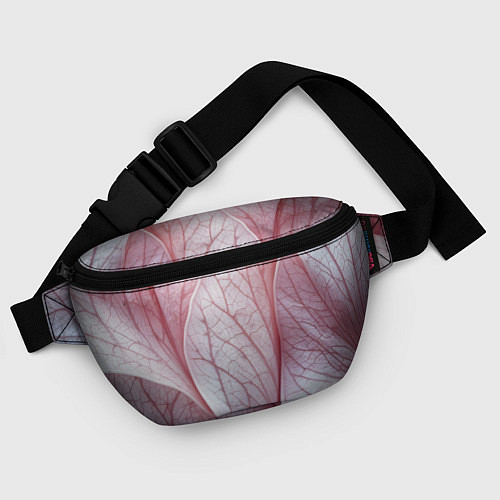 Поясная сумка Розовые листья / 3D-принт – фото 4