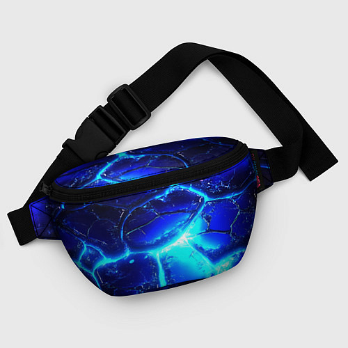 Поясная сумка Синие плиты лед / 3D-принт – фото 4
