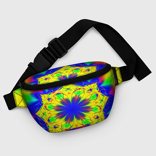 Поясная сумка Неоновая психоделика узор / 3D-принт – фото 4