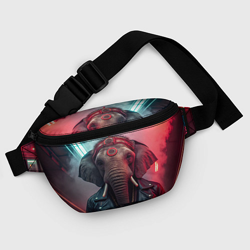 Поясная сумка Cyberpunk elephant / 3D-принт – фото 4