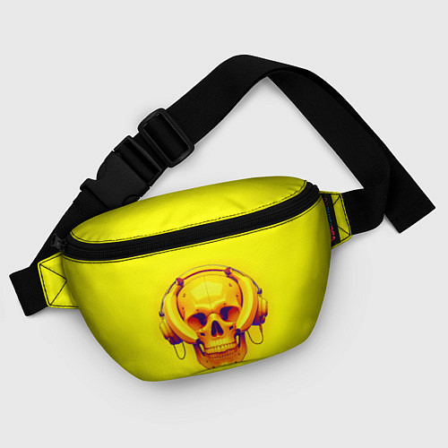 Поясная сумка Yellow bananas skull - cyberpunk / 3D-принт – фото 4