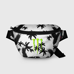 Поясная сумка Monster energy пальмы, цвет: 3D-принт