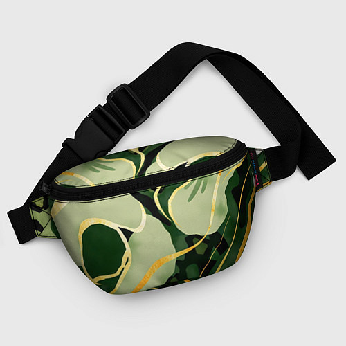 Поясная сумка Зеленый природный паттерн / 3D-принт – фото 4