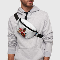 Поясная сумка Тайский боксер на белом, цвет: 3D-принт — фото 2