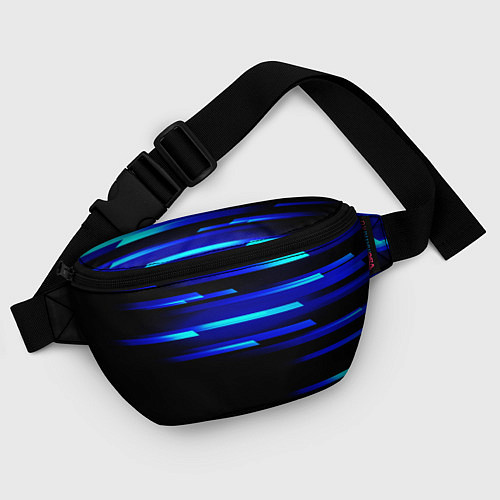 Поясная сумка Color blue black / 3D-принт – фото 4
