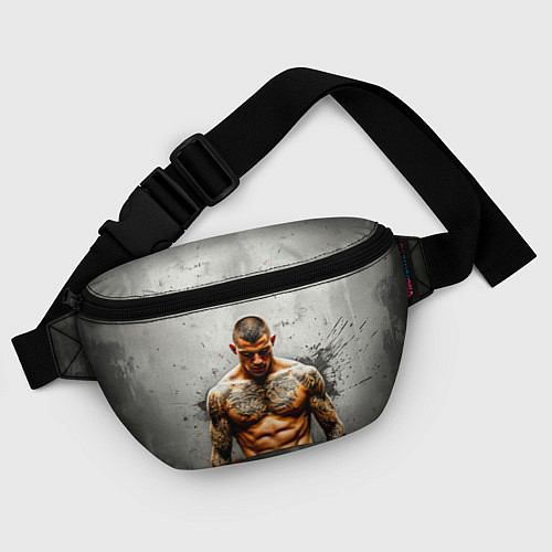 Поясная сумка Дастин Порье на сером / 3D-принт – фото 4