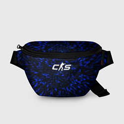 Поясная сумка Counter-Strike 2 blue energy, цвет: 3D-принт
