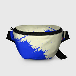 Поясная сумка Color blue white, цвет: 3D-принт