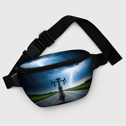 Поясная сумка Дорожный велосипед и молния / 3D-принт – фото 4