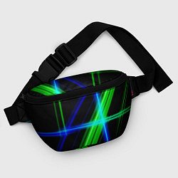 Поясная сумка Color blue black green, цвет: 3D-принт — фото 2