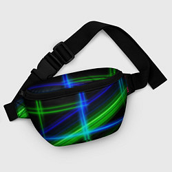 Поясная сумка Color blue black green, цвет: 3D-принт — фото 2