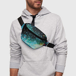 Поясная сумка Бирюзовые блестки фон, цвет: 3D-принт — фото 2