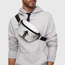 Поясная сумка Горный велосипед на белом, цвет: 3D-принт — фото 2