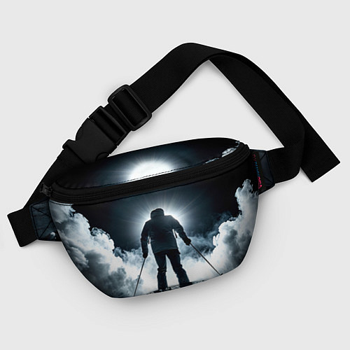 Поясная сумка Лыжник идет в гору в ночи / 3D-принт – фото 4