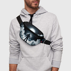 Поясная сумка Лыжник идет в гору в ночи, цвет: 3D-принт — фото 2