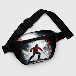 Поясная сумка Лыжник в движении, цвет: 3D-принт — фото 2