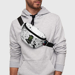 Поясная сумка Monster energy брызги красок, цвет: 3D-принт — фото 2