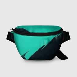 Поясная сумка Color black light blue, цвет: 3D-принт