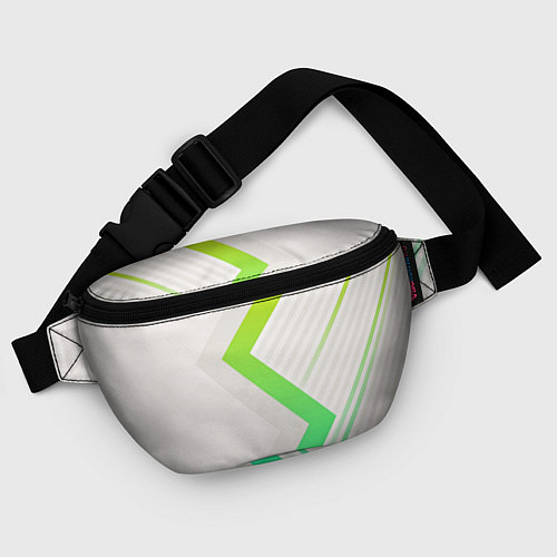 Поясная сумка Color white line green / 3D-принт – фото 4