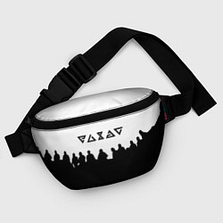 Поясная сумка Ведьмак силуэты людей, цвет: 3D-принт — фото 2