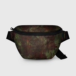 Поясная сумка Абстракция - green fabric soaked in red paint