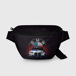 Поясная сумка BMW на красном фоне, цвет: 3D-принт