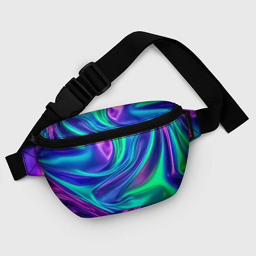 Поясная сумка Neon waves / 3D-принт – фото 4