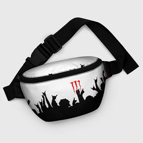 Поясная сумка Monster energy rock black / 3D-принт – фото 4