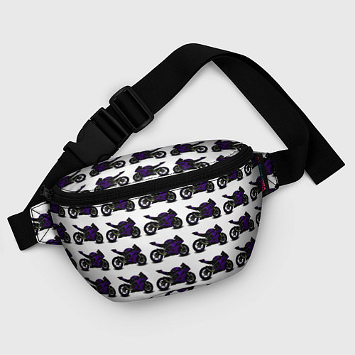 Поясная сумка The motorcycle is dark purple / 3D-принт – фото 4
