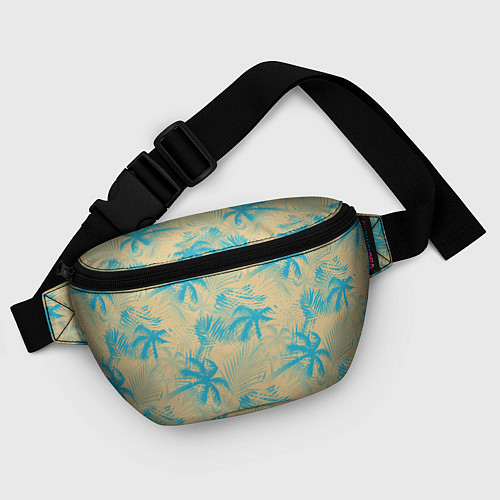 Поясная сумка Palm light blue beige / 3D-принт – фото 4