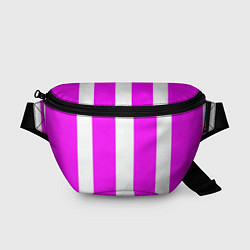 Поясная сумка Color white pink line