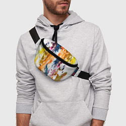 Поясная сумка Разноцветные мазки кисти на палитре художника, цвет: 3D-принт — фото 2