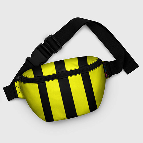 Поясная сумка Color yellow black line / 3D-принт – фото 4