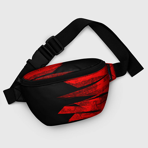Поясная сумка Color red black strip / 3D-принт – фото 4