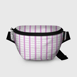 Поясная сумка Color white cage pink line