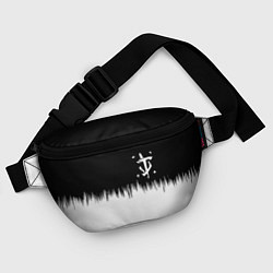 Поясная сумка Doom краски черно белый, цвет: 3D-принт — фото 2